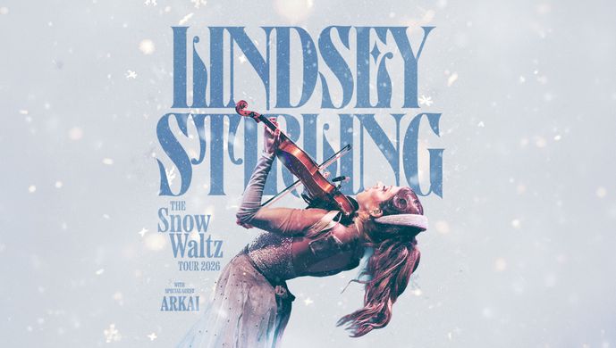 Violinist Performing an Aerial Holiday Spectacle