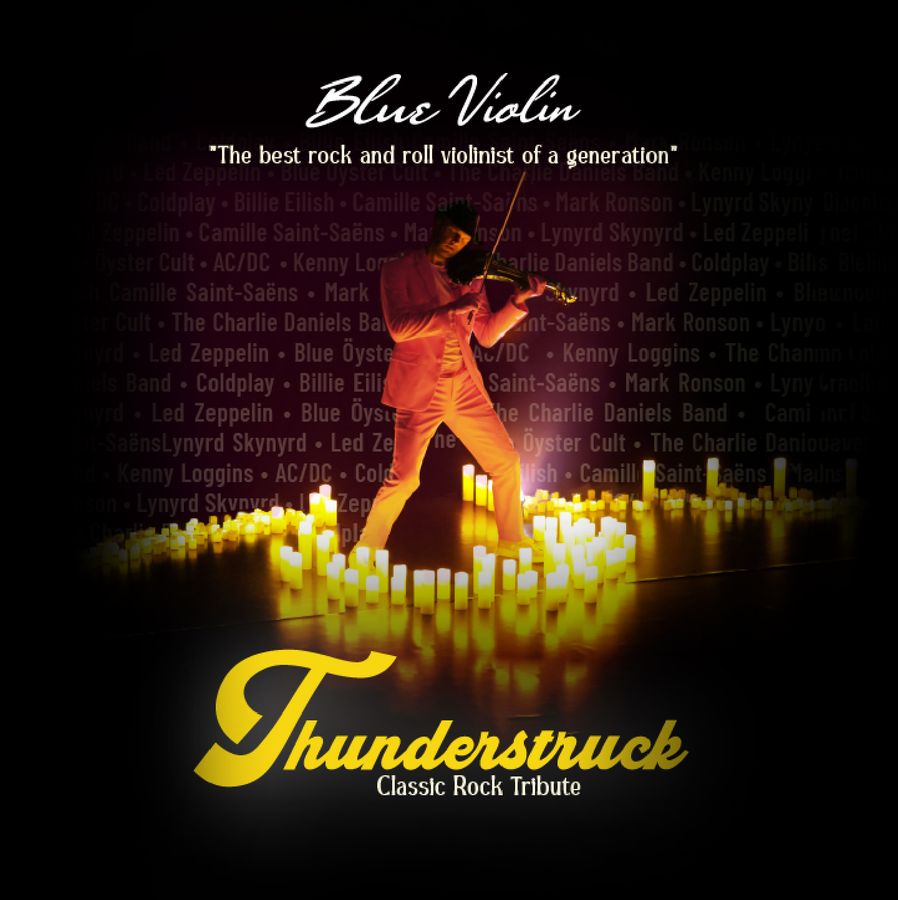 Violinist Performing Under Candlelight