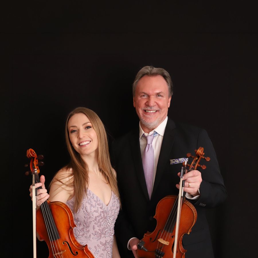 Fiddle and Violin Duo Performing Holiday Concert