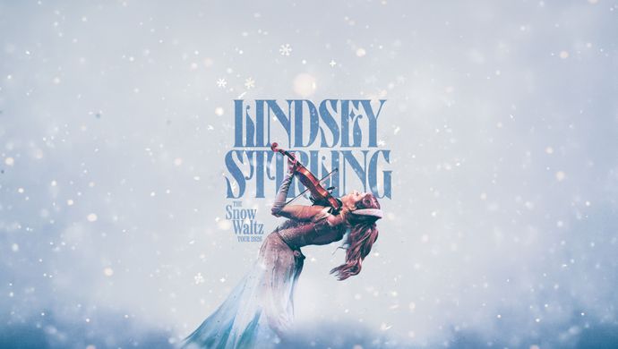 Violinist Performing an Aerial Holiday Spectacle