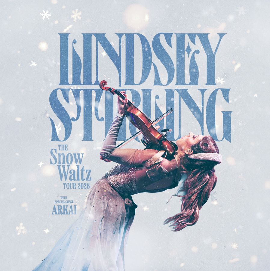 Violinist Performing an Aerial Holiday Spectacle