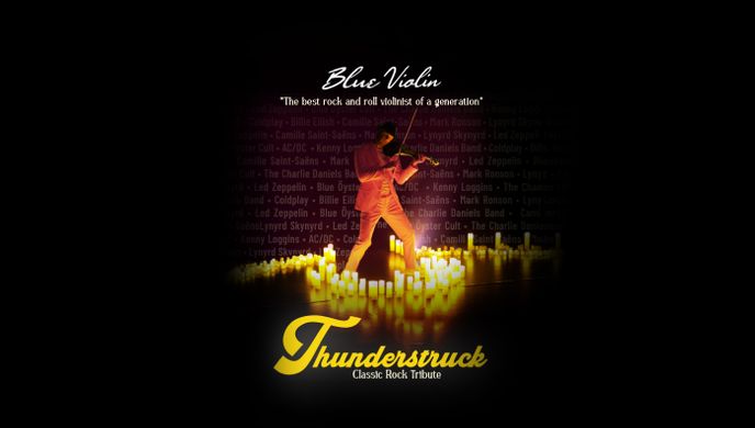 Violinist Performing Under Candlelight
