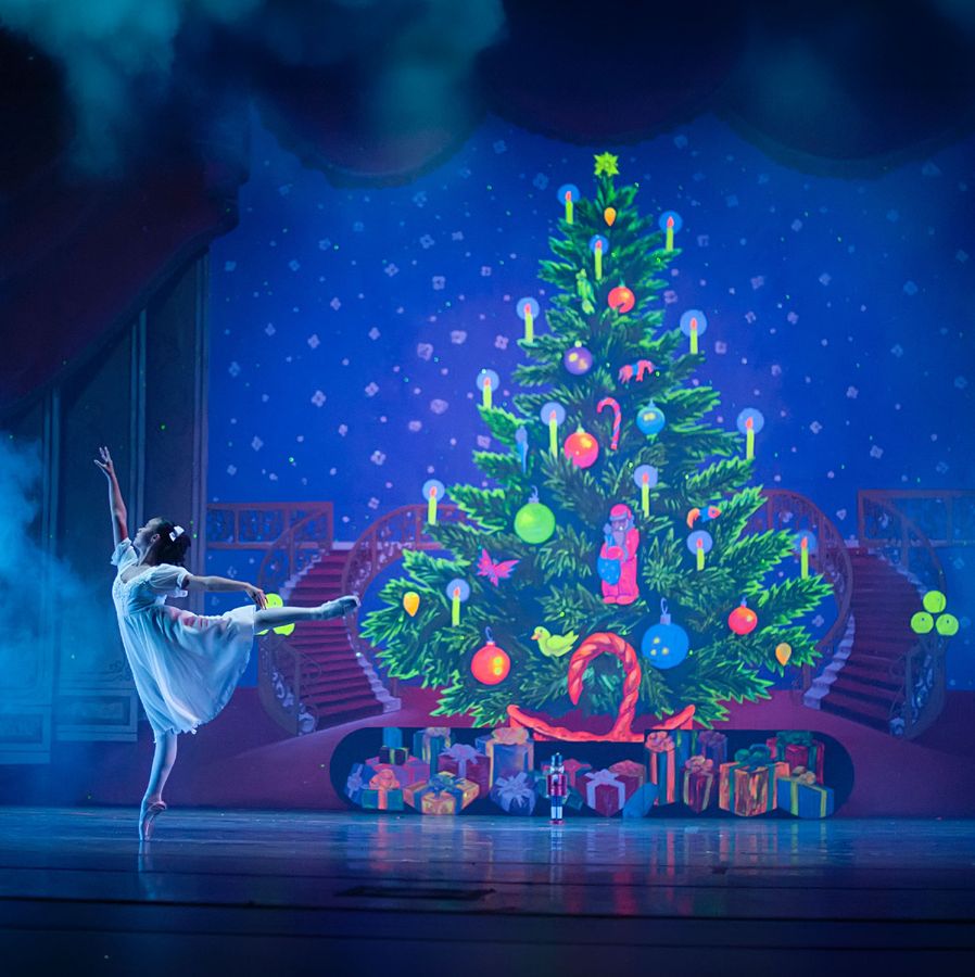 Ballet Dancers Performing a Holiday Nutcracker Scene